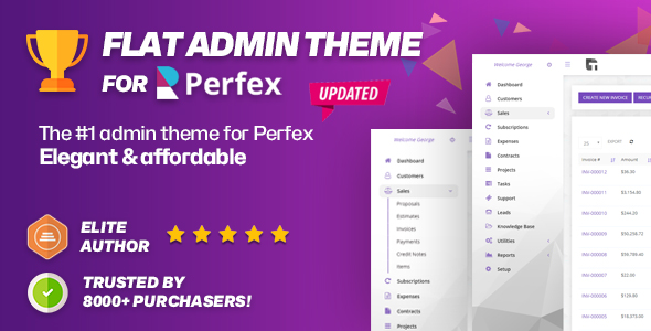 Perfex CRM Flat Theme - Clean & Smart Admin Interface