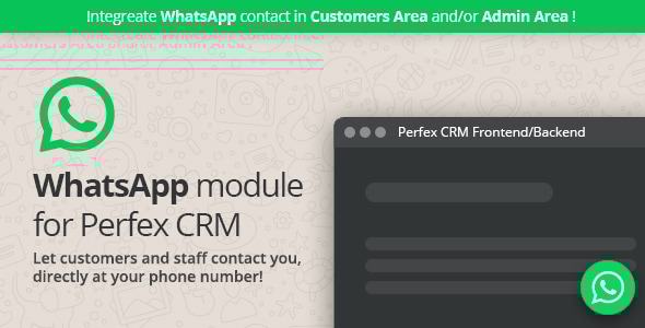WhatsApp Chat Module - Internal Client & Staff Support for Perfex CRM