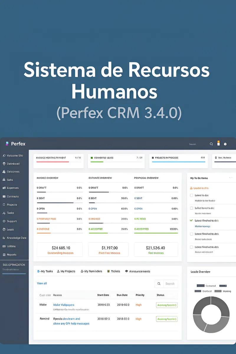 Sistema Recursos Humanos Em Perfex Crm 3.4.0 + Instalação