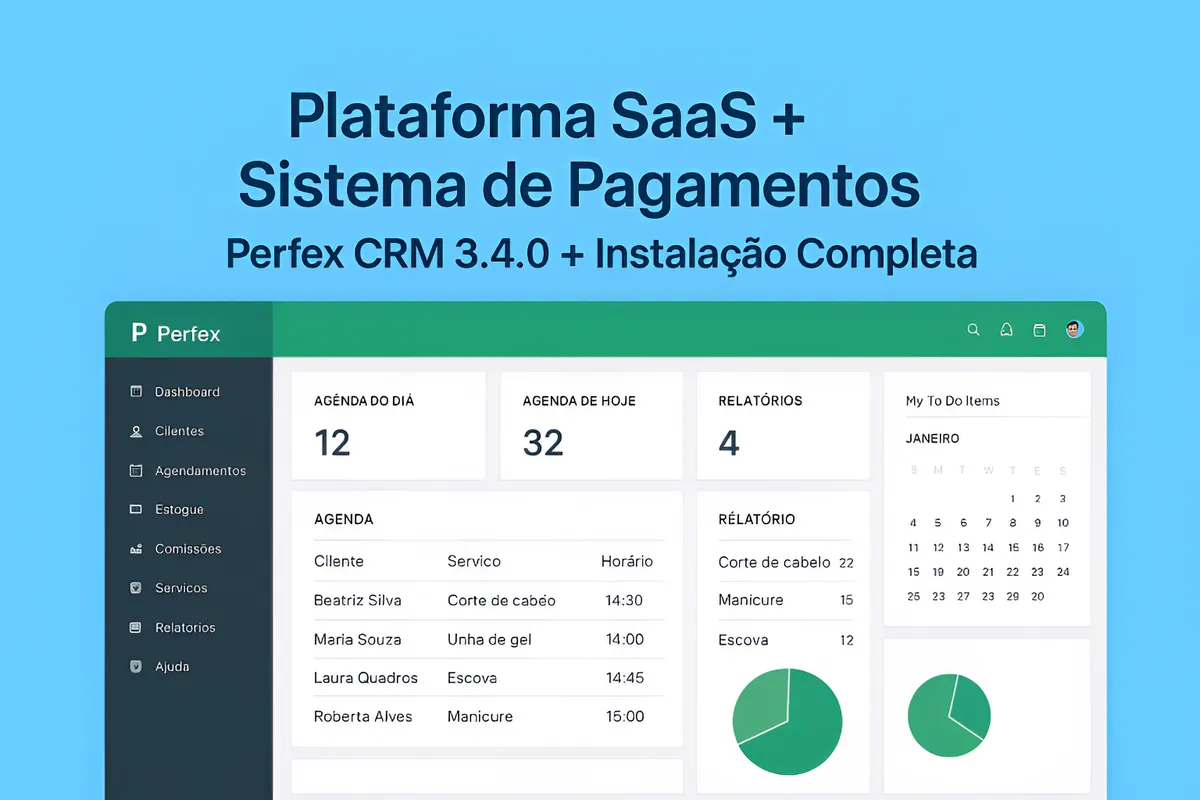 Plataforma Saas + Sistema De Pagamentos | Perfex Crm 3.4.0